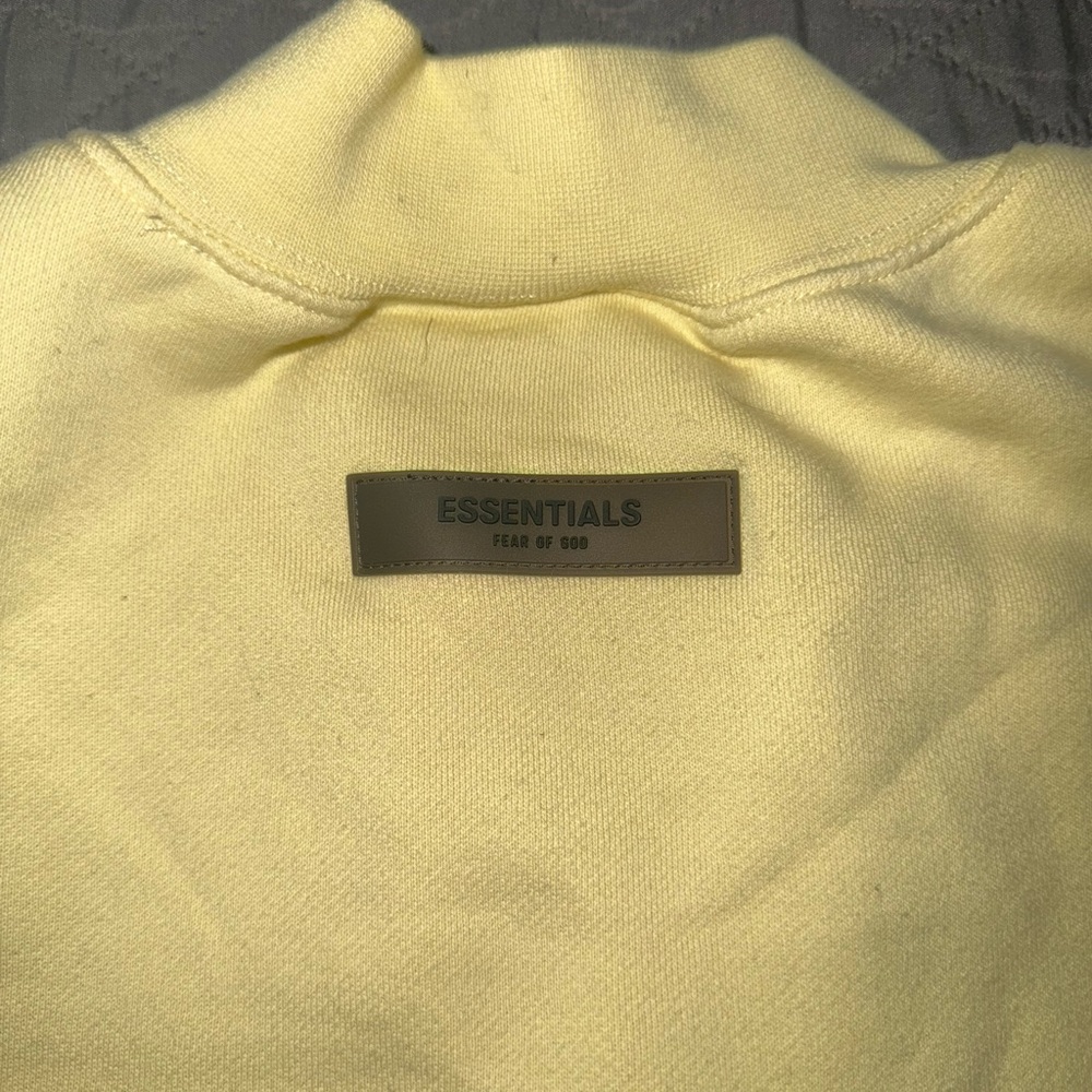 Essentials Cream Crewneck Sweater View 3